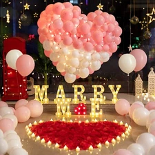 6132pcs Marry Me Marquee Light Up Letters- LED Letter Number Light Sign with ...