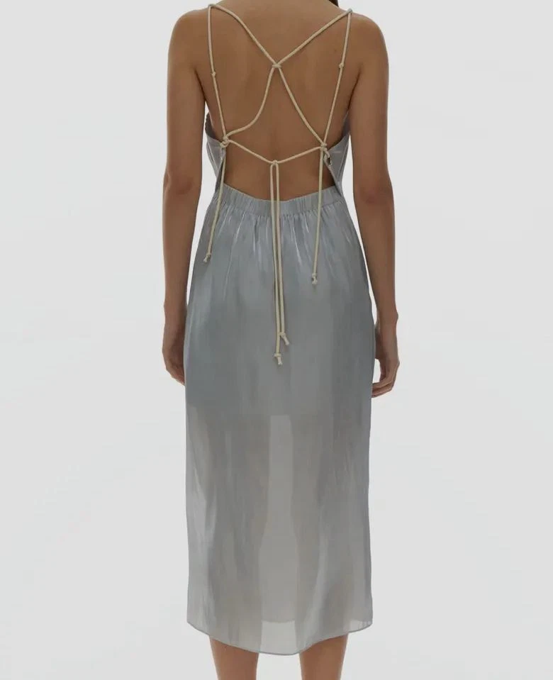 Helmut lang satin 2025 slip dress