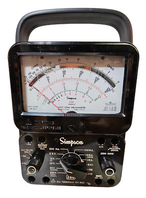 Simpson 260 Series 8 meter Volt OHM multimeter- G4- UNTESTED- READ