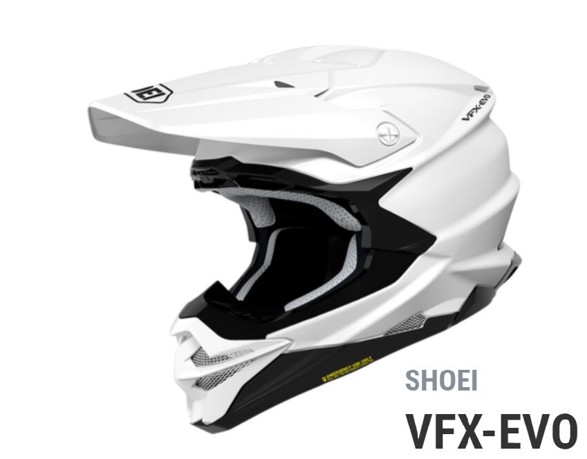 Shoei VFX-EVO Gloss White- MX Moto Enduro Offroad Helmet Shoei VFX-EVO Gloss White- MX Moto Enduro Offroad Helmet