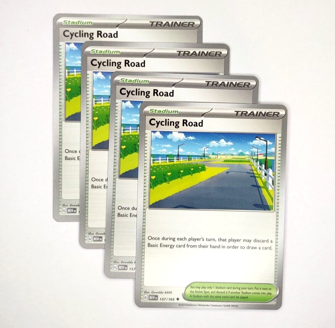 Cycling Road 157/165 x4 - 4x Trainer Playset Pokemon S&V 151 - 4 Card Set