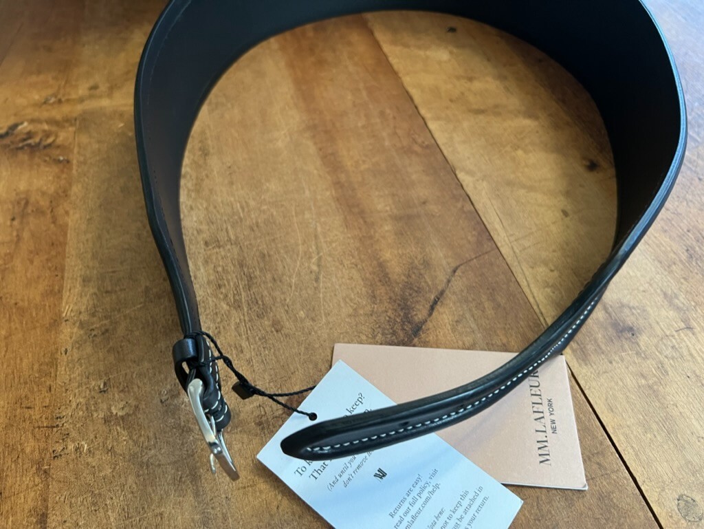 M.M.LaFleur Wide Stitched Black Belt Size S M.M. Lafleur Wide Stitched Belt, Black, NWTs, XL | eBay main image 4