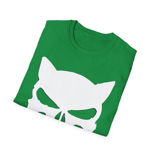 Cat Punisher Skull Unisex Soft Style T-Shirt - Picture 11 of 25
