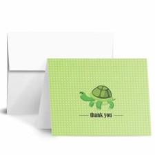 Lovely Animal "Thank You" Greeting Cards and Envelopes - A2 Size - 25 Per Pack