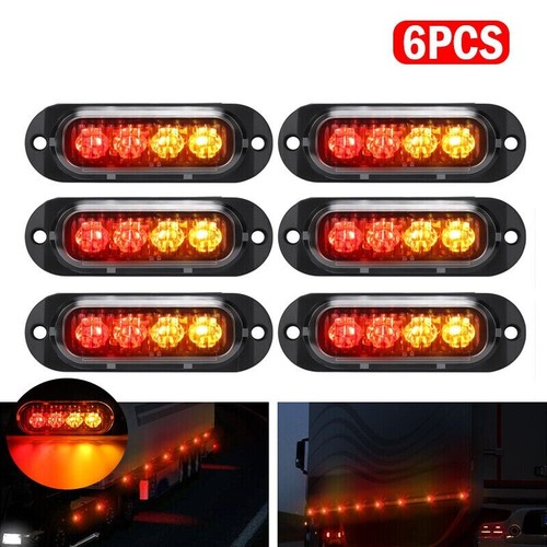 LED Clearance Light Side Marker Lamp RED AMBER Trailer Truck Caravan Lorry - Picture 14 of 15