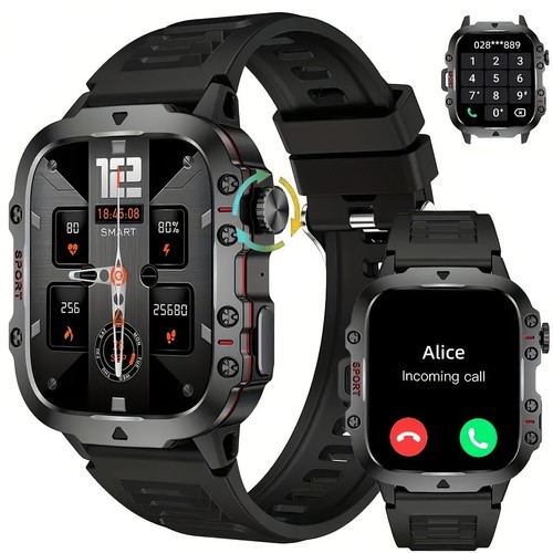 1.96'' Large Touch Screen Smartwatch (Answer/Make Call) With 100+ Sports Modes - 第 1/13 張圖片