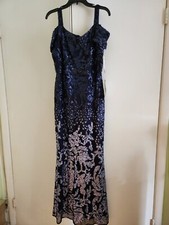 Cocktail evening gown dress sequin embroidered R M Richards size 12 New