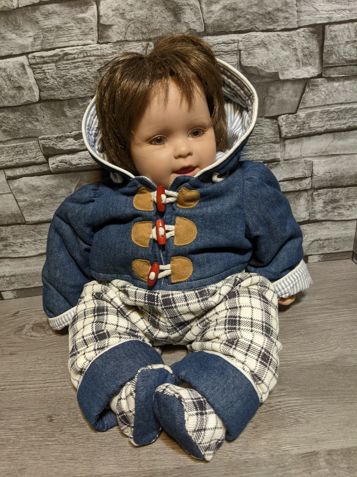 Adora 19" Realistic Boy Baby Doll KRV-041 w/Blue Hooded Outf