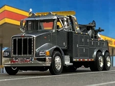 1/64 SPECCAST GUN METAL GRAY 385 PETERBILT WRECKER TOW TRUCK