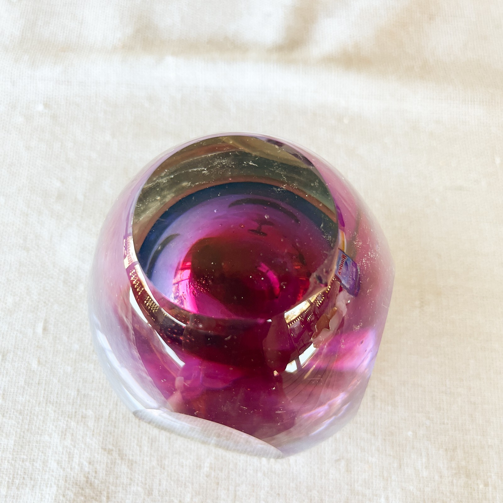 Mid Century Murano Sommerso Faceted Art Glass Vase Flavio Poli