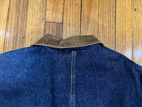 Vintage Lee Denim Jean Jacket Chore Barn Coat Blue Trench Duster Women's L USA - Picture 5 of 15