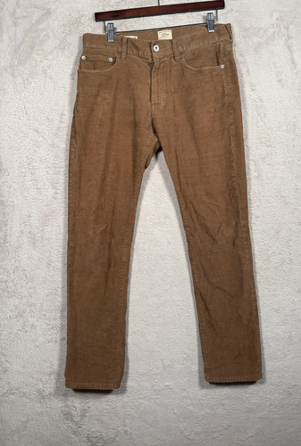 J Crew 484 Slim Narrow Corduroy Pants Jeans Mens Size 30x30 Brown