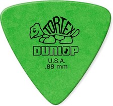 Dunlop 431P.88 Tortex  Triangle Guitar Pick, .88MM, 6 Pack, Green