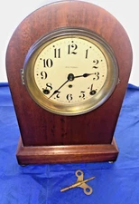 SETH THOMAS TAMBOUR BEEHIVE CLOCK T & S CHIME 89AD BRASS MOVEMENT