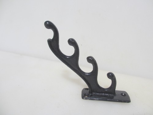 Large Iron Coat Hook Hat Hanger Old Rustic Rack Basket 5.25"D - Picture 8 of 11