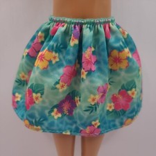 Barbie Hawaiian Skirt Hibiscus Flowers