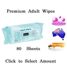 Bastion Premium Adult Hygiene Wet Wipes Vitamin E Aloe Vera Lanolin 80sht pack