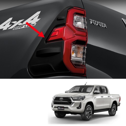 For Toyota Hilux Revo Prerunner 2021 2022 Matte Rear Tail Lamp Lights Cover - Picture 3 of 6