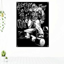 Fitness Poster Wall Art Inspirational Tapestry Workout Banner Flag Gym Decor