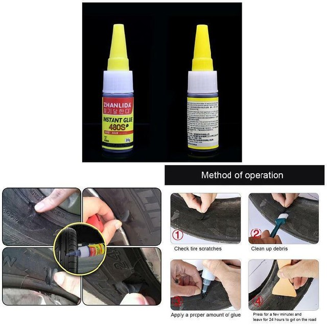 Mighty Tire Repair Glue Tyre Puncture Sealant Bike Car Tire Repair Patch Craft eBay