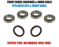 Toyota T100 4WD Front Wheel Bearings & Seals Set 1993-1998