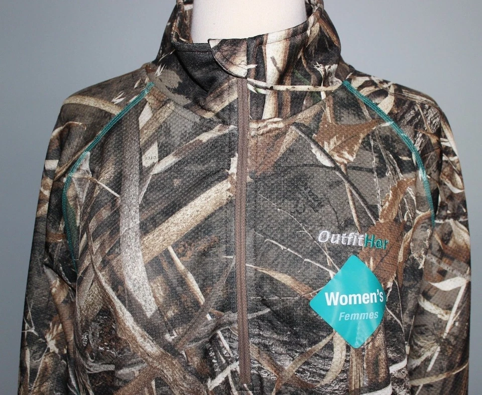 NEW Cabelas Womens OutFitHER Lewiston 1/4 Zip Hunting Jacket 2XL REALTREE Max-5 - Image 2 of 4