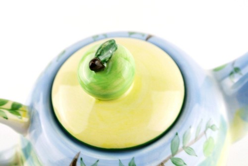 3 pcs Mesa International Handcrafted in China Yellow Green Blue Apple Teapot - Picture 7 of 12