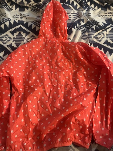k-way crewcuts girl jacket 14y polka dot waterproof rain windbreaker - Picture 6 of 7