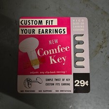 Vintage Comfees Vinyl Foam Earring Cushions Transparent Vico Slide Ons Deadstock