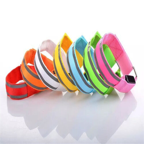 Reflective LED Light Arm Armband Strap Safety Belt For Night Running Cycling Etc - Picture 9 of 28