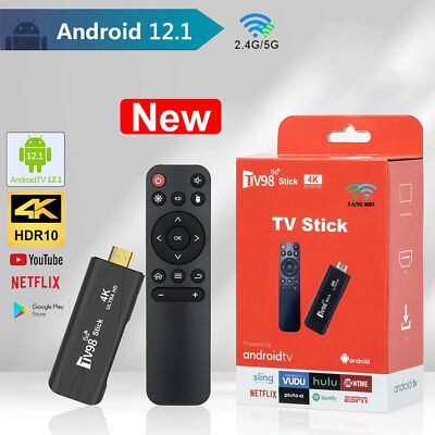 98 Android TV Stick 4K Wifi Streaming Smart TV Box UHD Media Player  NEW Australia