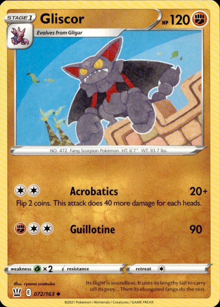 Pokemon Gliscor 72/163 Battle Styles LP ryoma uratsuka