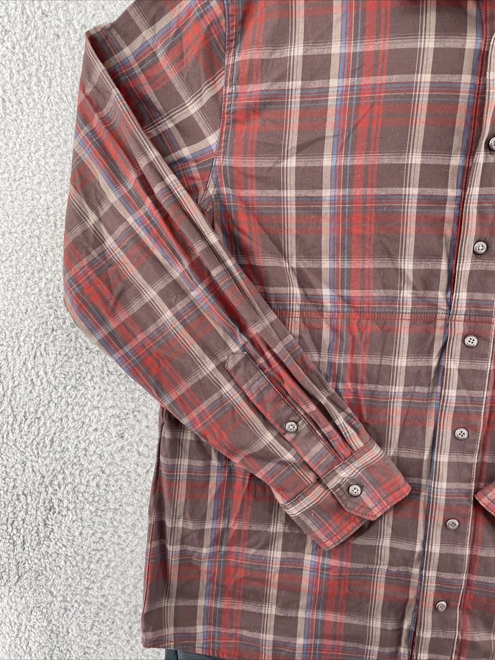 Vertx Guardian Stretch Shirt Mens Large Long Sleeve Vineyard Plaid Snap Button - Image 2 of 4