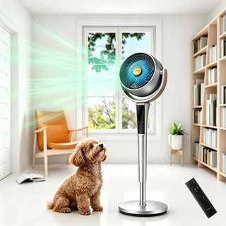 46inch Pedestal Fan High Velocity 15-Speed 4 Mode Indoor Oscillating with Remote
