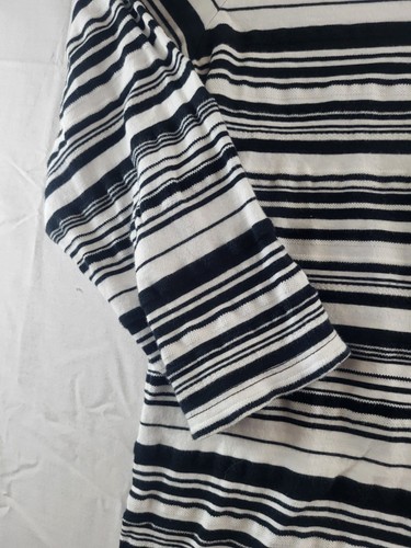 Lauren Ralph Lauren Shirt Womens Size XL Black White 3/4 Sleeve Casual Top - Picture 9 of 11