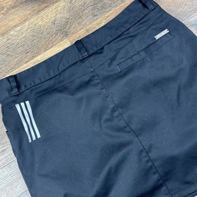 Adidas 3-Stripe Black Golf Skort ClimaCool Built-In Shorts Size 4 EUC