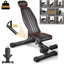 Multifunktion Hantelbank Klappbare Trainingsbank Fitness Bauchtrainer 300KG Nue