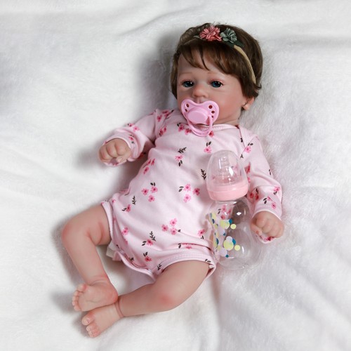 Muñecas renacidas adorables realistas de 16 pulgadas vinilo silicona juguete real recién nacido bebé niña - Imagen 4 de 7