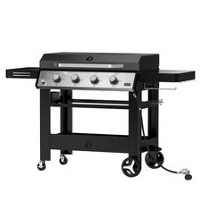 Propane Gas Griddle 4-Burner, Outdoor Gas Stove with 555 sq.in Cooking Area, ...