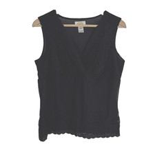 Y2K Vintage Babydoll Top Black Mesh Embroidered Lace Whimsigoth Fairy Grunge