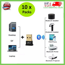 LOT 10 Mini USB Bluetooth Adapter CSR Dual Mode Receiver Windows 10/8/7/XP V5.0