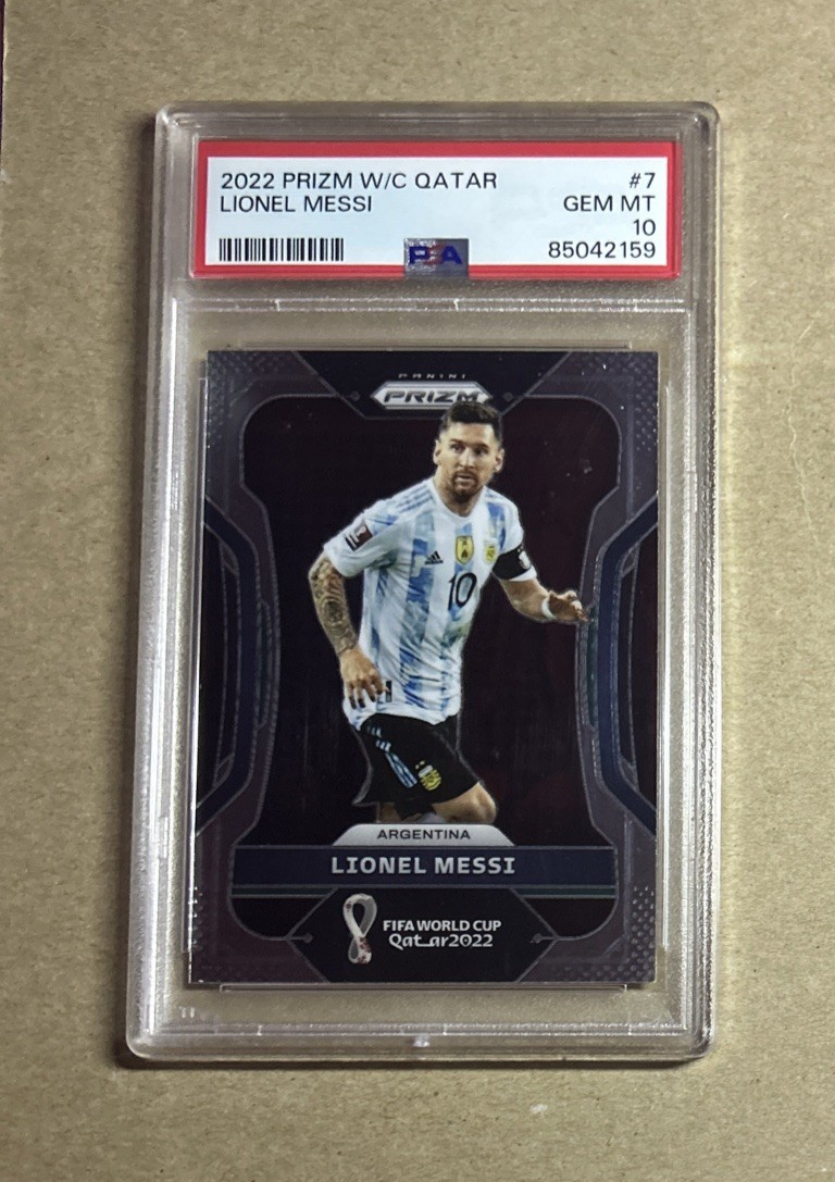 2022 Prizm FIFA World Cup Qatar Lionel Messi Argentina Card #7 PSA 10