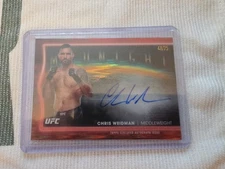 2025 Topps Midnight UFC Chris Weidman On-Card Auto Dusk Refractor 48/75 #HNS-CW