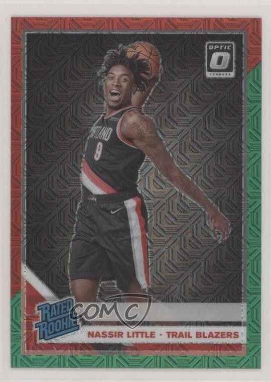 2019 Donruss Optic Rated Rookie Choice Red & Green Prizm Nassir Little #154 0s5s