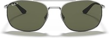 Ray-Ban RB3654 004/9A 60 145 Unisex Sunglasses Gunmetal Green
