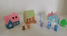 Vintage 1990s Teddy’s World Wonderland Bears House Miniature Playset x3 Houses