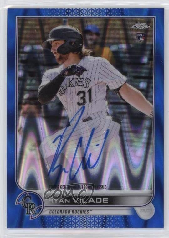 2022 Topps Chrome Rookie Blue RayWave Refractor 55/150 Ryan Vilade Auto 0s2h