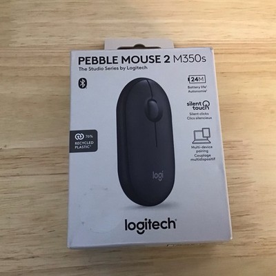 Logitech Pebble Mouse 2 M350s Slim Bluetooth Wireless Mouse PC Mac Chrome Black