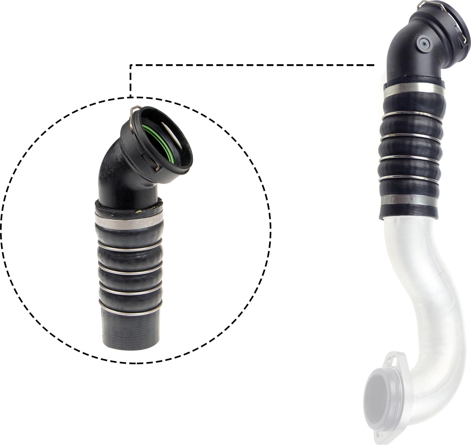 GATES-OE 09-0197 Charge Air Hose for BMW