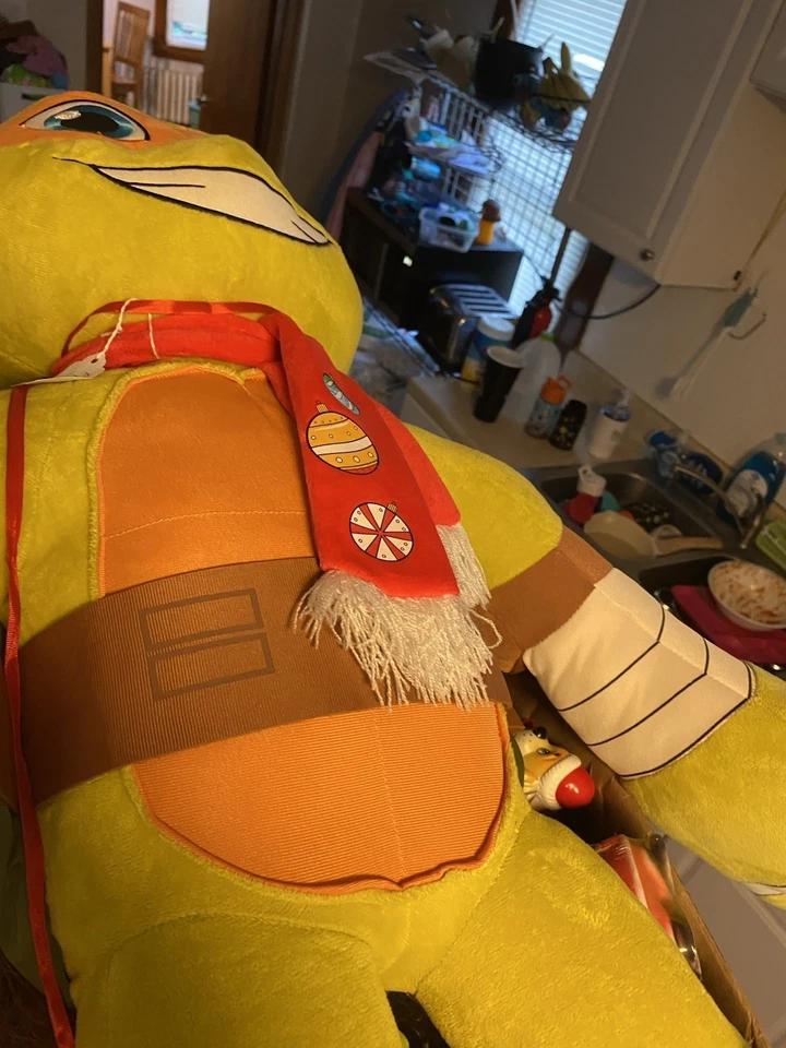 Teenage mutant Ninja Turtles 36in Michaelangelo Plush Giant Clean TMNT Christmas - Image 3 of 4